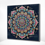 Diamond Painting Mandala Pink/Blue/Yellow