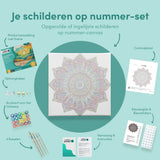 Paint by Numbers Mandala with Colours