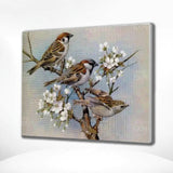 Diamond Painting Sparrows on a Twig
