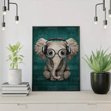 Diamond Painting Elephant Headphones