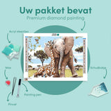 Diamond Painting Elephant and Giraffe
