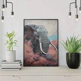 Paint by Numbers Elephant with Pink Cloud