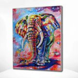 Paint by Numbers Elephant with Cheerful Colours