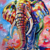 Paint by Numbers Elephant with Cheerful Colours