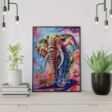 Paint by Numbers Elephant with Cheerful Colours