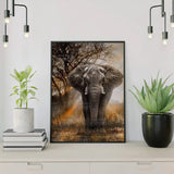 Paint by Numbers Elephant with Sunset