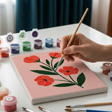 Striking Flowers - Paint by Numbers Mini Set of 6
