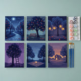 Orchard Night with Stars - Paint by Numbers Mini Set of 6