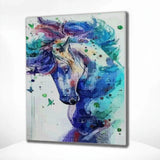 Diamond Painting Horse with Blue Shades