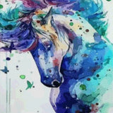 Diamond Painting Horse with Blue Shades