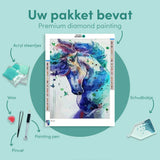 Diamond Painting Horse with Blue Shades