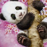 Diamond Painting Panda with Flowers