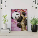 Diamond Painting Panda with Flowers