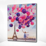 Paint by Numbers Paris with Balloons