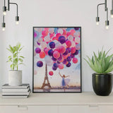 Paint by Numbers Paris with Balloons