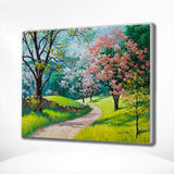 Paint by Numbers Park with Pink Trees