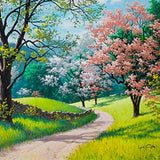 Paint by Numbers Park with Pink Trees