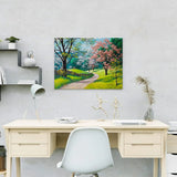 Paint by Numbers Park with Pink Trees