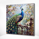 Diamond Painting Peacock on the Fence
