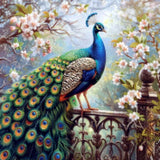 Diamond Painting Peacock on the Fence