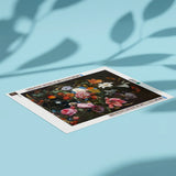 Diamond Painting Portrait Flowers in a Blue Vase