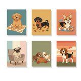 Retro Dog Days - Paint by Numbers Mini Set of 6