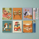 Retro Picnic Vibes - Paint by Numbers Mini Set of 6