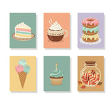 Retro Sweet Treats - Paint by Numbers Mini Set of 6