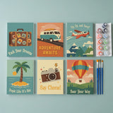 Retro travel pace - Paint by Numbers Mini Set of 6