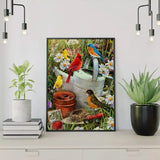 Paint by Numbers Red, Blue and Yellow Birds