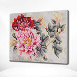 Paint by Numbers Red and Pink Flowers