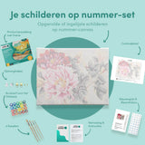 Paint by Numbers Red and Pink Flowers