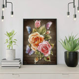 Diamond Painting Rose with Butterflies