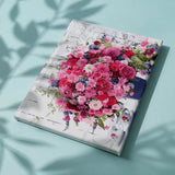 Paint by Numbers Pink Flowers with Coffee Cups