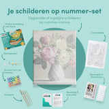 Paint by Numbers Roses in White Vase