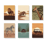 Safari Adventure - Paint by Numbers Mini Set of 6