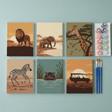 Safari Adventure - Paint by Numbers Mini Set of 6