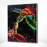 Paint by Numbers Turtles Coloured