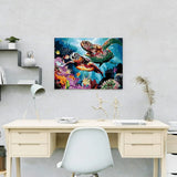 Paint by Numbers Turtles with Fish in the Sea