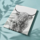 Paint by Numbers Scottish Highlander in Black and White