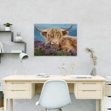 Paint by Numbers Scottish Highlander with Flowers