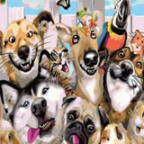 Paint by Numbers Selfie Dogs