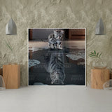 Paint by Numbers Reflecting Tiger in the Water