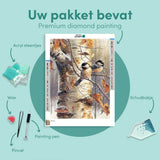 Diamond Painting Long-tailed Tits Forest