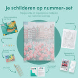 Paint by Numbers City with Flowers