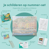 Paint by Numbers Town with Boat