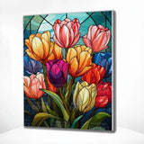 Paint by Numbers Radiant Tulips in Full Bloom