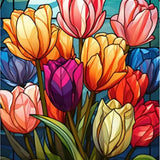 Paint by Numbers Radiant Tulips in Full Bloom