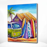 Paint by Numbers Beach with Van