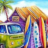 Paint by Numbers Beach with Van